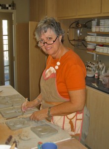 Mary Carving in Studio - 1
