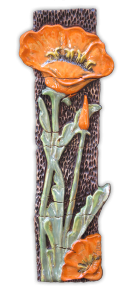 4 Tile poppy with bud